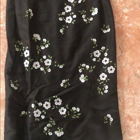 INC BROWN PINK & WHITE FLORAL KNITTED DRESS SIZE 8 - Picture 3 of 5